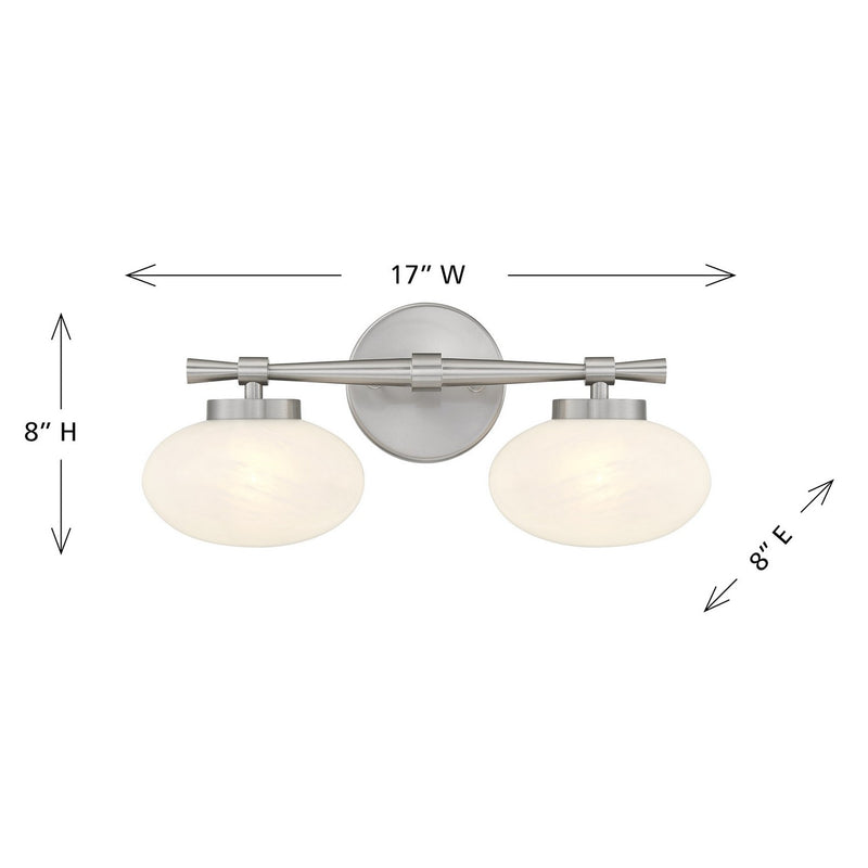 Savoy House 8-1050-2-SN Two Light Bathroom Vanity, Satin Nickel (6)