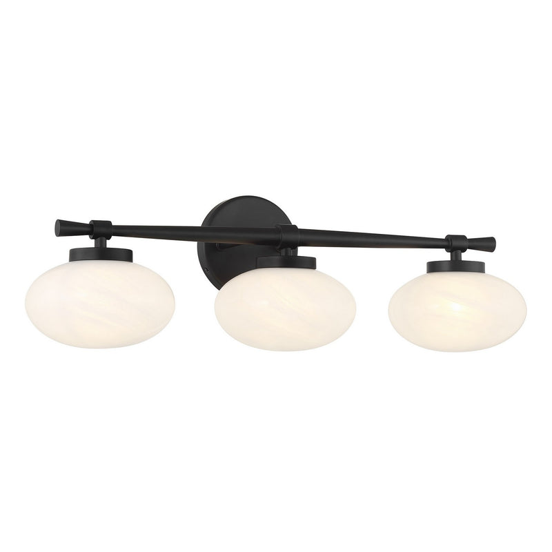 Savoy House 8-1050-3-BK Three Light Bathroom Vanity, Matte Black (3)