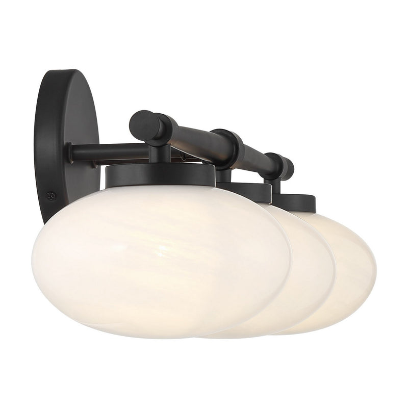 Savoy House 8-1050-3-BK Three Light Bathroom Vanity, Matte Black (5)
