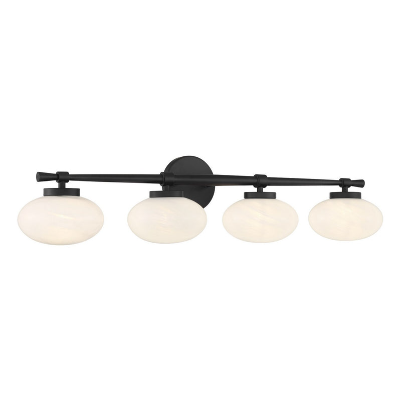 Savoy House 8-1050-4-BK Four Light Bathroom Vanity, Matte Black (3)