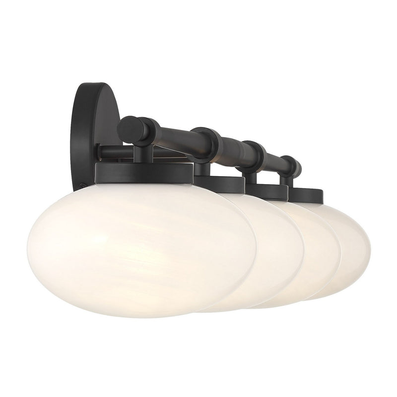 Savoy House 8-1050-4-BK Four Light Bathroom Vanity, Matte Black (5)