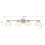 Savoy House 8-1050-4-SN Four Light Bathroom Vanity, Satin Nickel (6)