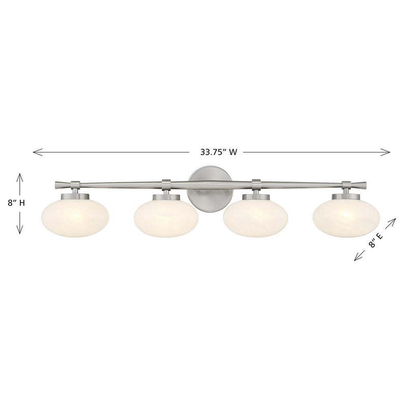 Savoy House 8-1050-4-SN Four Light Bathroom Vanity, Satin Nickel (6)
