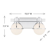 Savoy House 8-1060-2-11 Two Light Bathroom Vanity, Chrome (6)