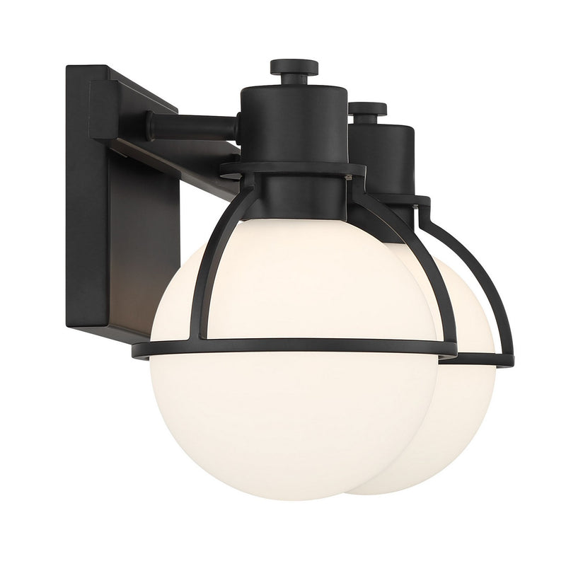 Savoy House 8-1060-2-BK Two Light Bathroom Vanity, Matte Black (5)