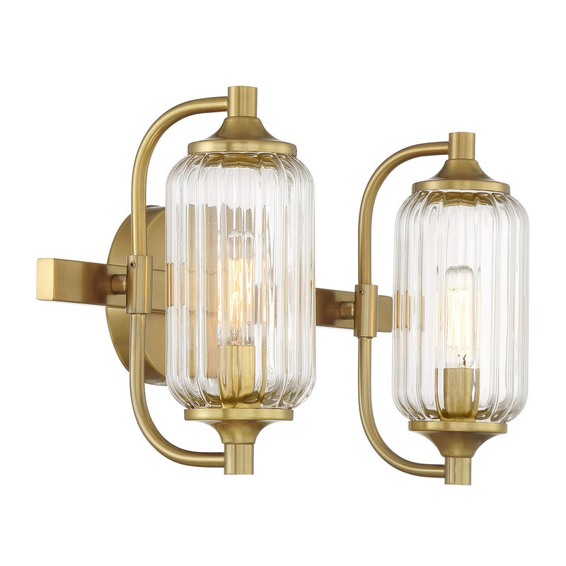 Savoy House 8-3024-2-322 Two Light Bathroom Vanity, Warm Brass (4)