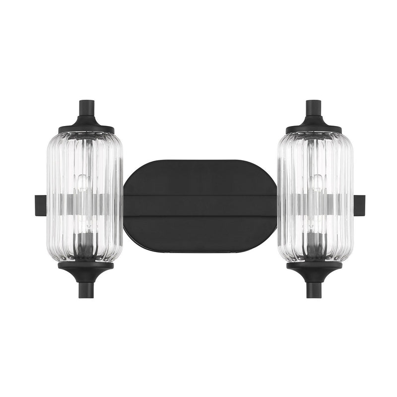 Savoy House 8-3024-2-BK Two Light Bathroom Vanity, Matte Black (2)