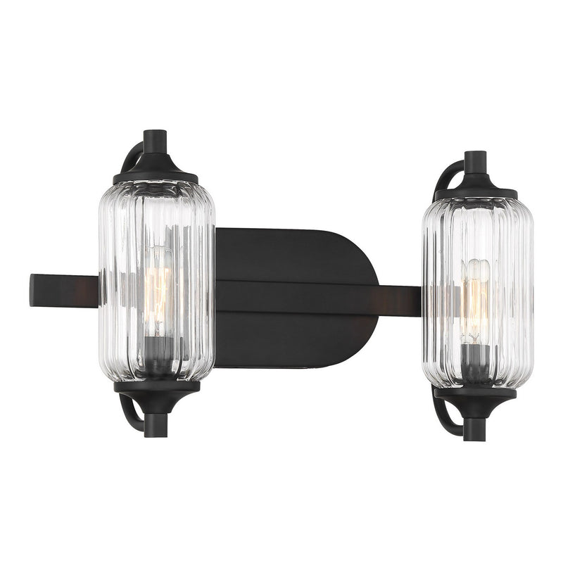 Savoy House 8-3024-2-BK Two Light Bathroom Vanity, Matte Black (3)