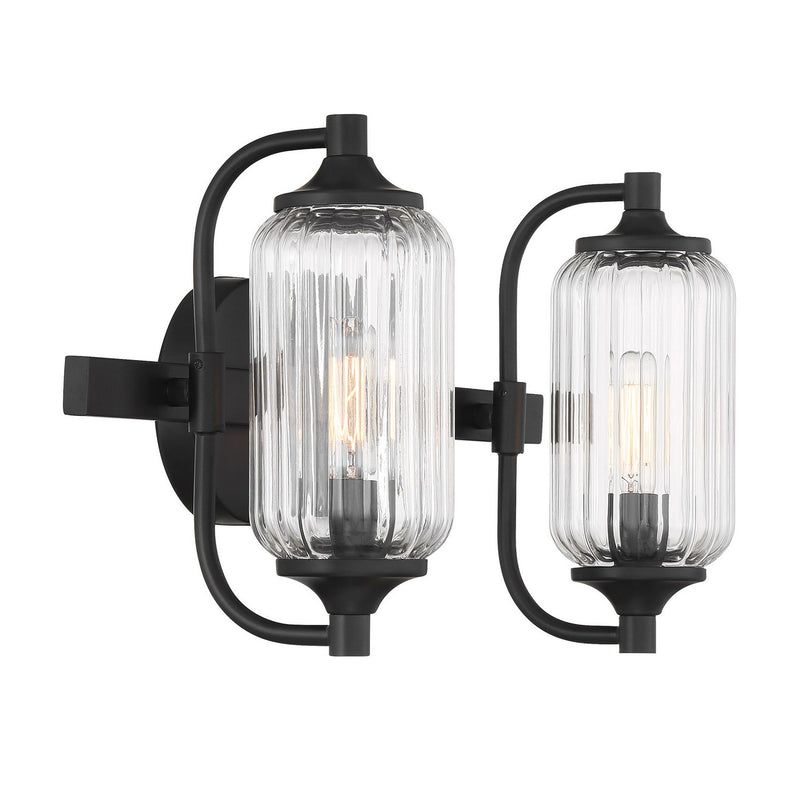 Savoy House 8-3024-2-BK Two Light Bathroom Vanity, Matte Black (4)