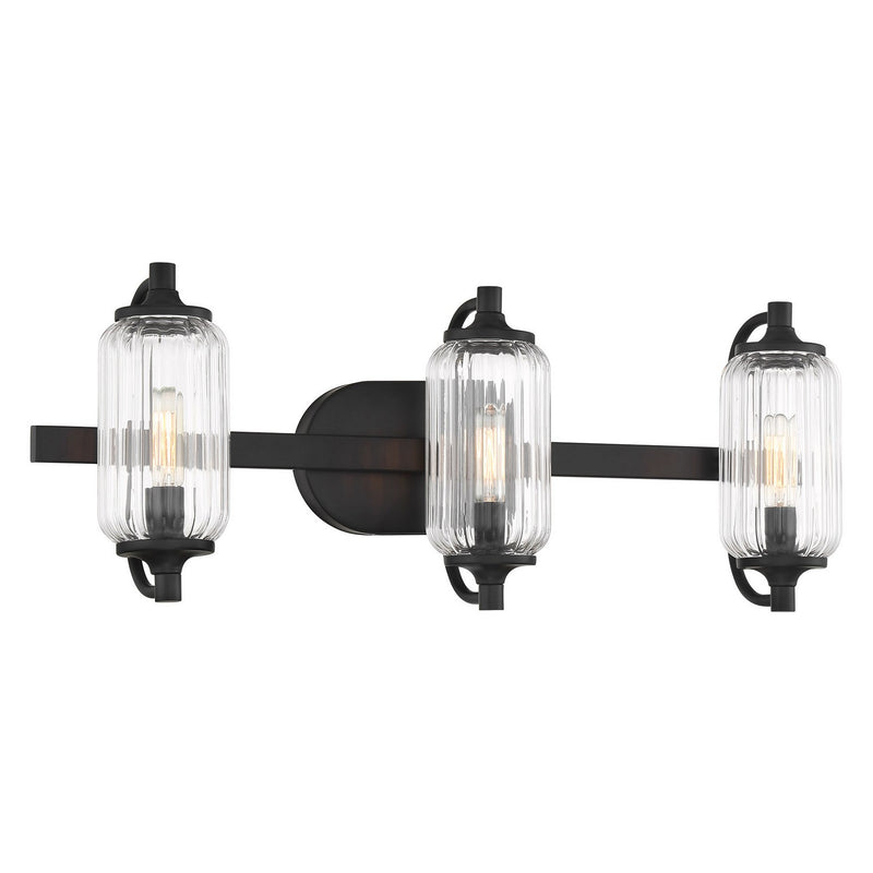 Savoy House 8-3024-3-BK Three Light Bathroom Vanity, Matte Black (3)