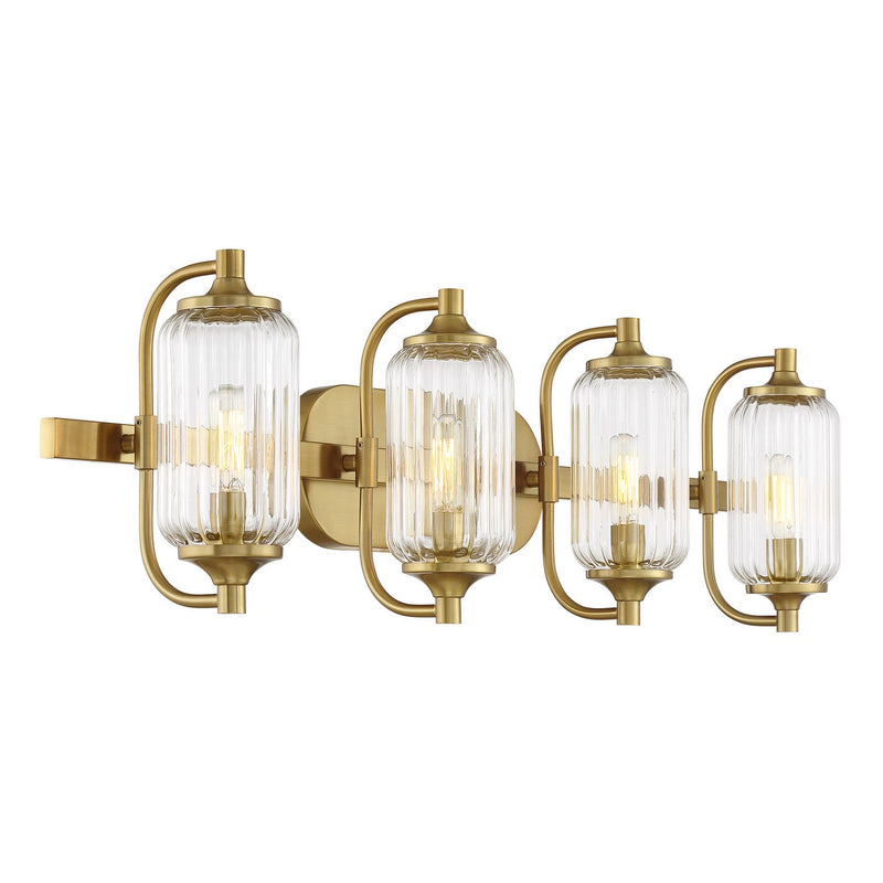 Savoy House 8-3024-4-322 Four Light Bathroom Vanity, Warm Brass (4)