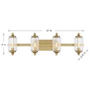 Savoy House 8-3024-4-322 Four Light Bathroom Vanity, Warm Brass (6)