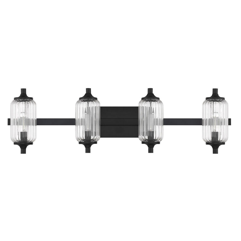 Savoy House 8-3024-4-BK Four Light Bathroom Vanity, Matte Black (2)