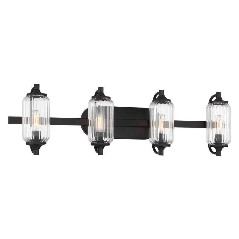 Savoy House 8-3024-4-BK Four Light Bathroom Vanity, Matte Black (3)