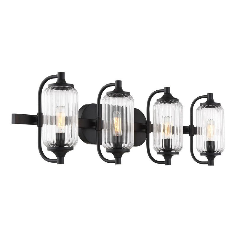 Savoy House 8-3024-4-BK Four Light Bathroom Vanity, Matte Black (4)