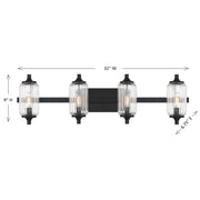Savoy House 8-3024-4-BK Four Light Bathroom Vanity, Matte Black (6)