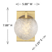 Savoy House 9-1017-1-322 One Light Wall Sconce, Warm Brass (6)