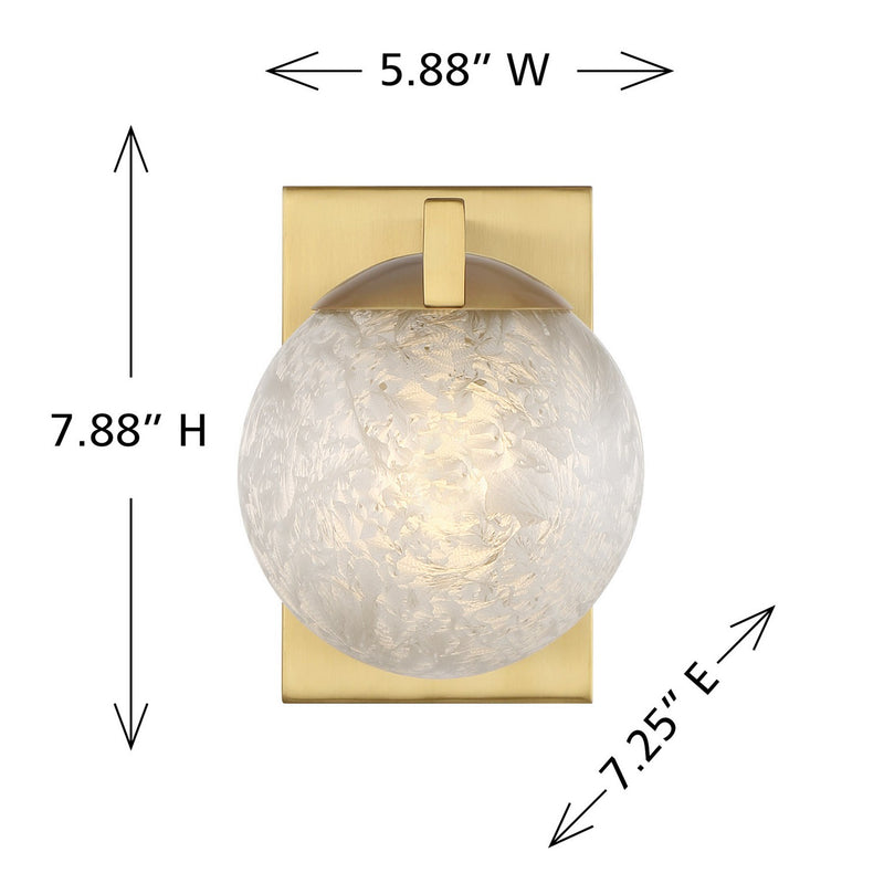 Savoy House 9-1017-1-322 One Light Wall Sconce, Warm Brass (6)