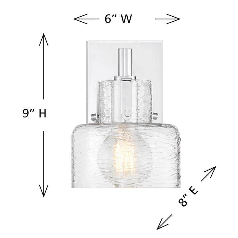 Savoy House 9-1030-1-11 One Light Wall Sconce, Chrome (6)