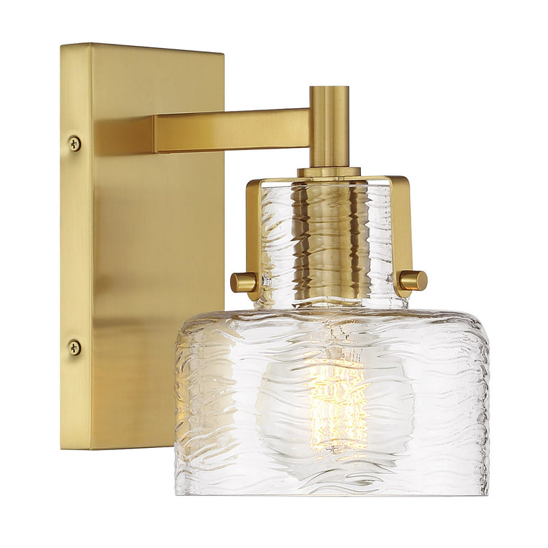 Savoy House 9-1030-1-322 One Light Wall Sconce, Warm Brass (4)