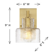 Savoy House 9-1030-1-322 One Light Wall Sconce, Warm Brass (6)