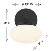 Savoy House 9-1050-1-BK One Light Wall Sconce, Matte Black (6)