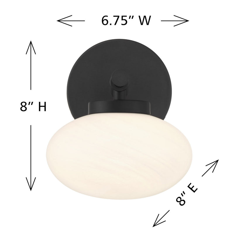 Savoy House 9-1050-1-BK One Light Wall Sconce, Matte Black (6)