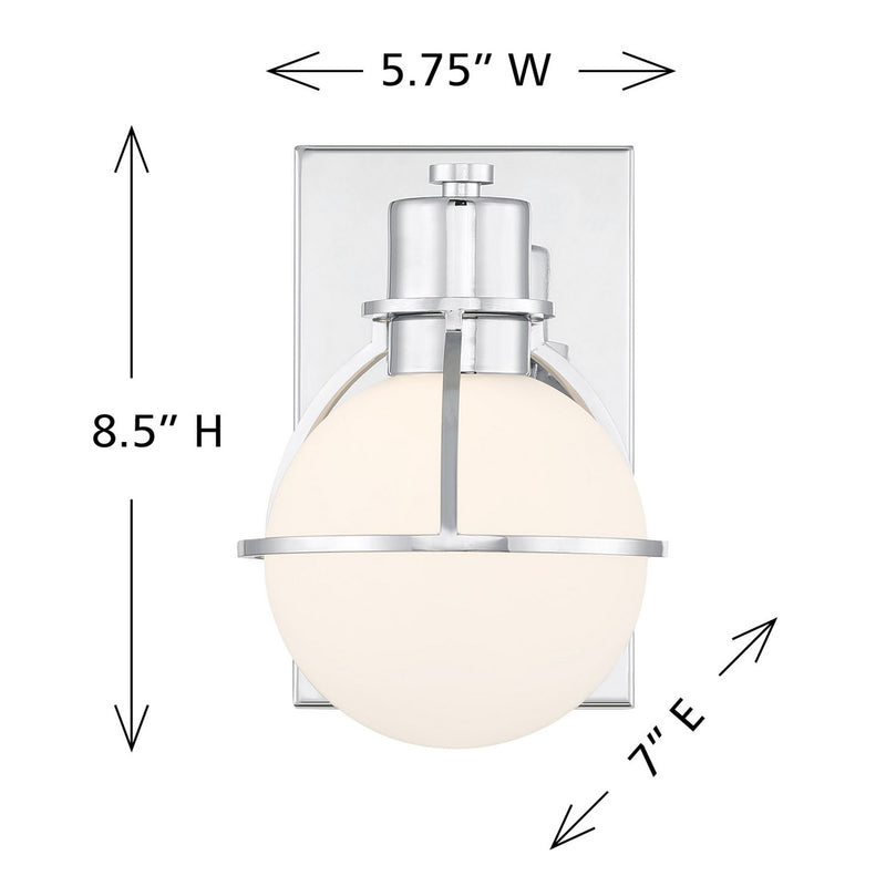 Savoy House 9-1060-1-11 One Light Wall Sconce, Chrome (6)