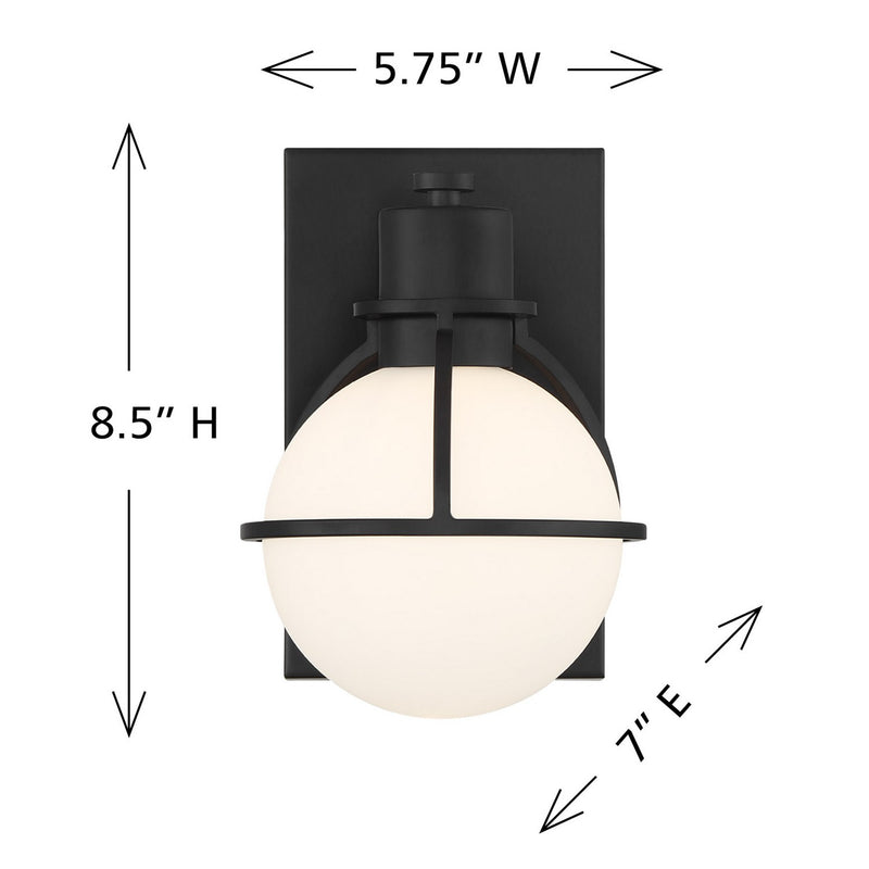 Savoy House 9-1060-1-BK One Light Wall Sconce, Matte Black (6)