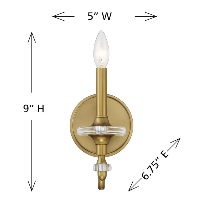 Savoy House 9-1360-1-322 One Light Wall Sconce, Warm Brass (6)