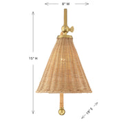 Savoy House 9-1499-1-322 One Light Wall Sconce, Warm Brass (6)