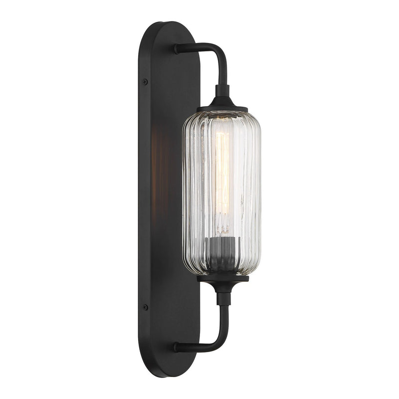 Savoy House 9-3024-1-BK One Light Wall Sconce, Matte Black (4)