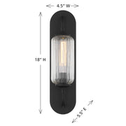 Savoy House 9-3024-1-BK One Light Wall Sconce, Matte Black (6)