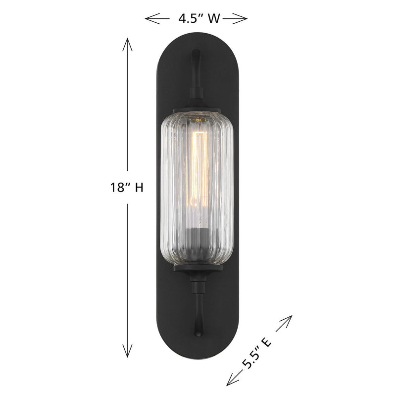 Savoy House 9-3024-1-BK One Light Wall Sconce, Matte Black (6)