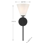 Savoy House 9-4010-1-89 One Light Wall Sconce, Matte Black (6)