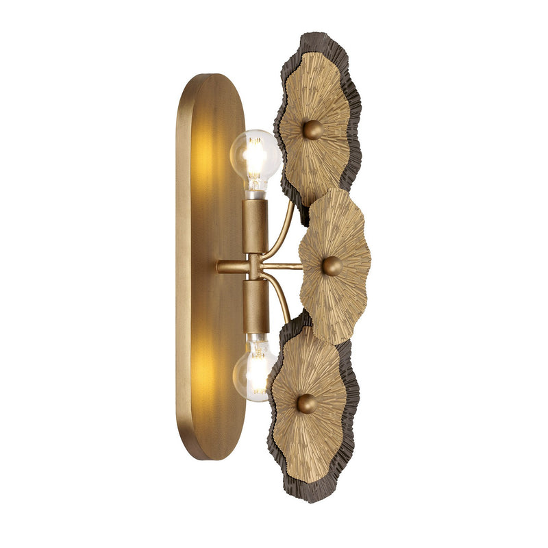 Savoy House 9-6383-2-61 Two Light Wall Sconce, Distressed Gold/Bronze (5)