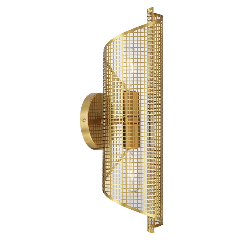 Savoy House 9-8030-2-322 Two Light Wall Sconce, Warm Brass (4)