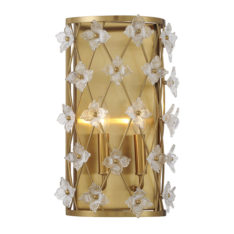 Savoy House 9-8411-2-322 Two Light Wall Sconce, Warm Brass (3)