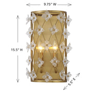 Savoy House 9-8411-2-322 Two Light Wall Sconce, Warm Brass (6)