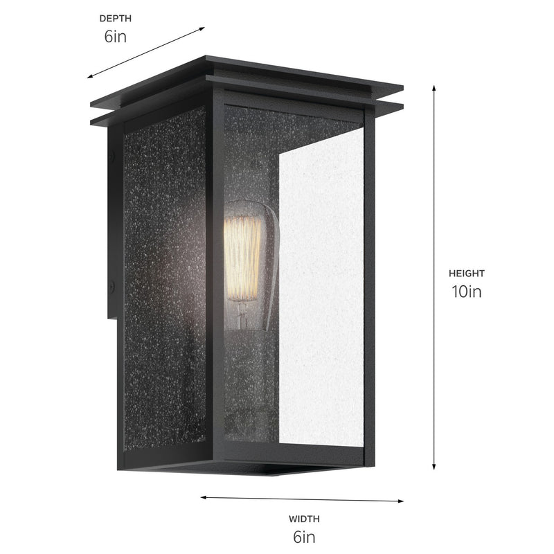 Kichler 59540BKT One Light Outdoor Wall Mount, Textured Black (5)