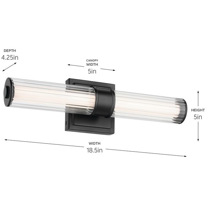 Kichler 55195BKLED LED Bath Bar, Black (4)