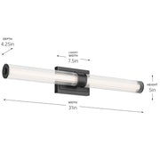 Kichler 55197BKLED LED Linear Bath, Black (4)