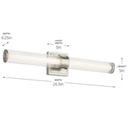 Kichler 55196NILED LED Linear Bath, Brushed Nickel (5)