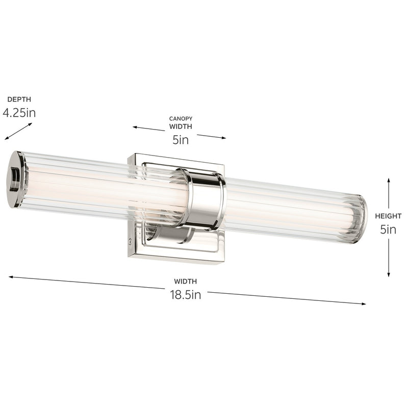 Kichler 55195PNLED LED Bath Bar, Polished Nickel (4)