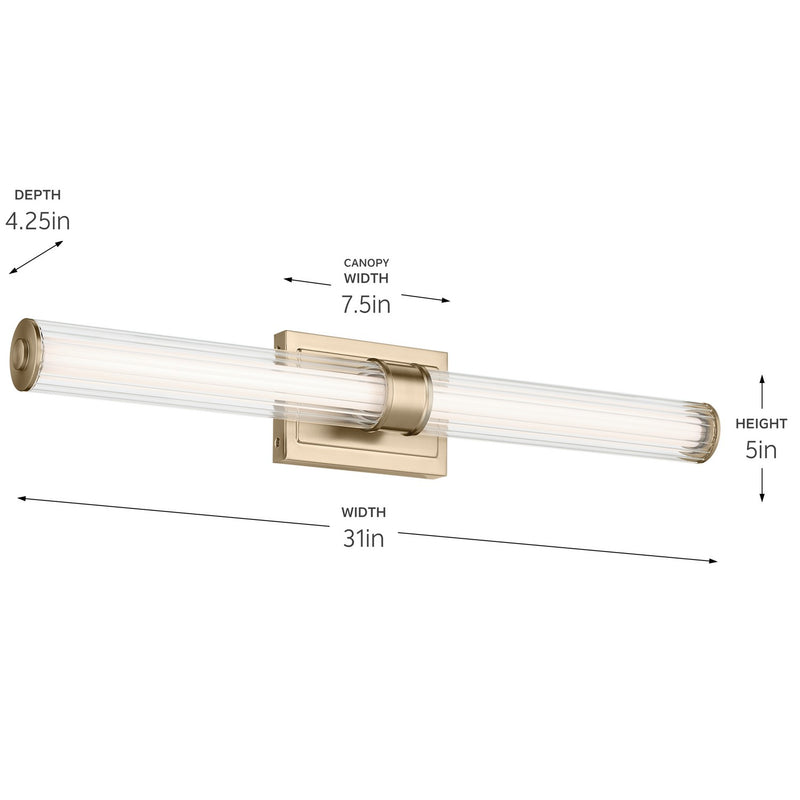 Kichler 55197CPZLED LED Linear Bath, Champagne Bronze (4)
