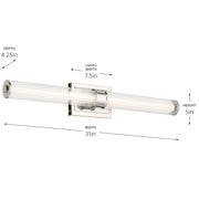 Kichler 55197PNLED LED Linear Bath, Polished Nickel (4)