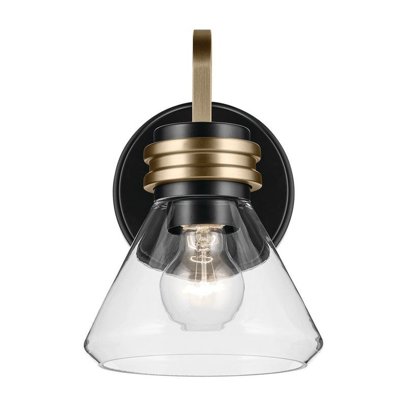 Kichler 55153BKCLR One Light Wall Sconce, Black (2)