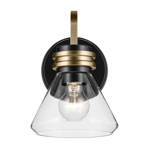 Kichler 55153BKCLR One Light Wall Sconce, Black (2)