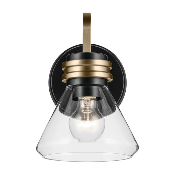 Kichler 55153BKCLR One Light Wall Sconce, Black (2)