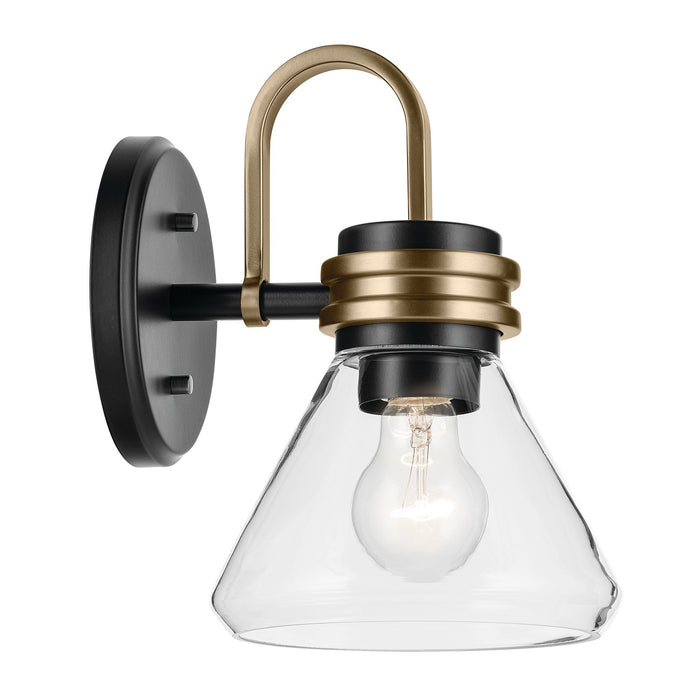 Kichler 55153BKCLR One Light Wall Sconce, Black (3)